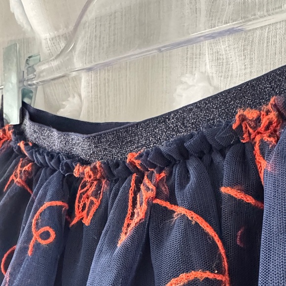 Cat & Jack Navy Skirt with Colorful Paper Airplane Motif Embroidery - Picture 4 of 5